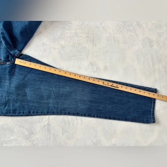 Lee Jeans Relaxed Fit Straight Leg High Rise Wash Blue Size M - Picture 5 of 12